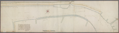 A-0499 Chaerte van een gedeelte vanden Rhijn, gelegen tusschen de stad Leijden ende het Voorschooter Sch..., 1681